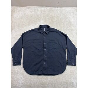 Vuori Coronado Shirt Jacket Mens M/L Black Button Up Preppy Heavyweight